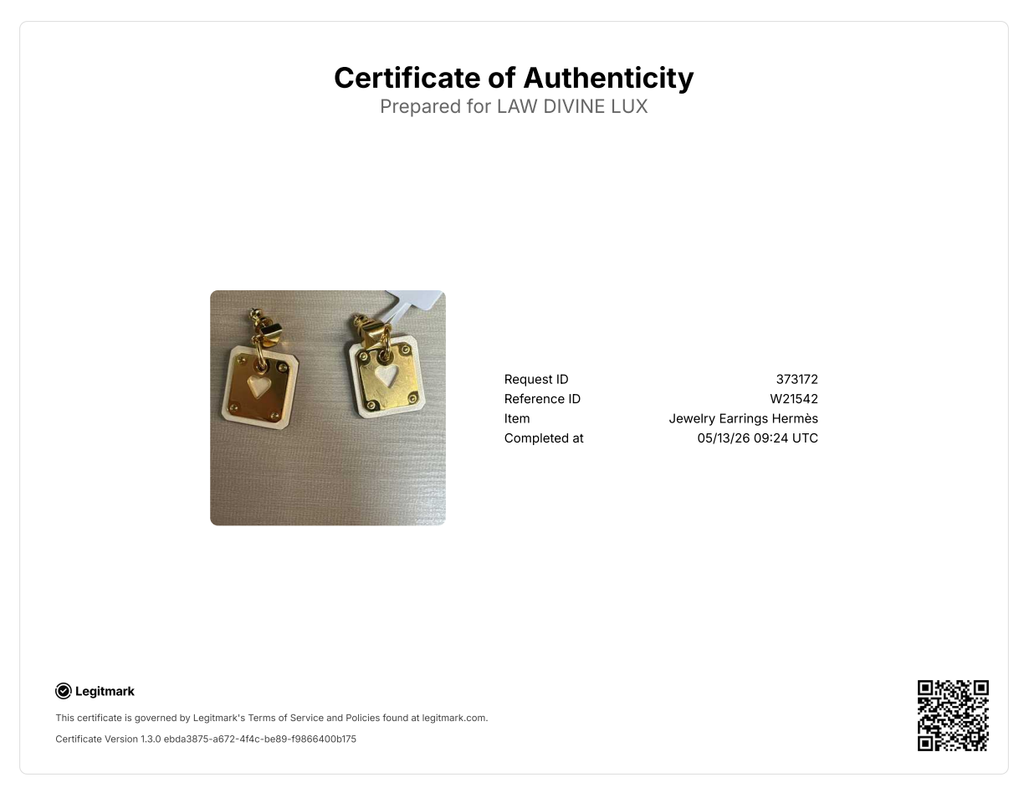 Hermes As de Coeur Pendant Drop Earrings W21542
