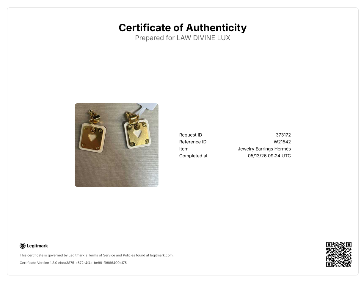 Hermes As de Coeur Pendant Drop Earrings W21542