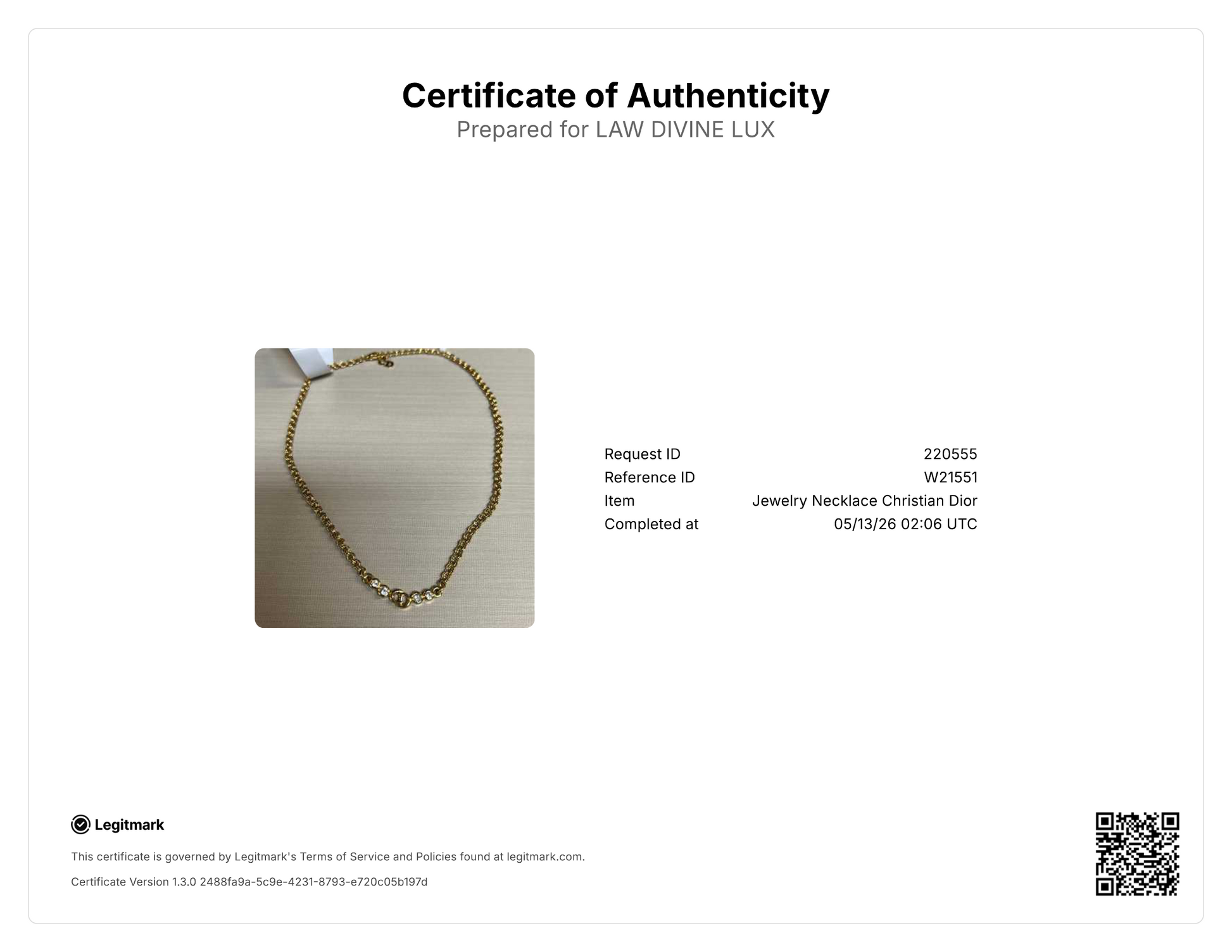 Dior Vintage Crystal CD Choker Necklace W21551