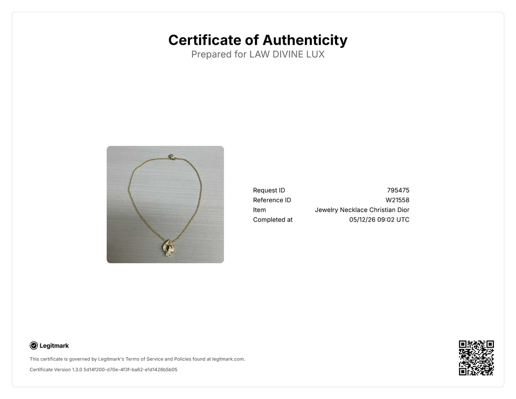 Dior Vintage Crystal Twist Ribbon Pendant Necklace W21558