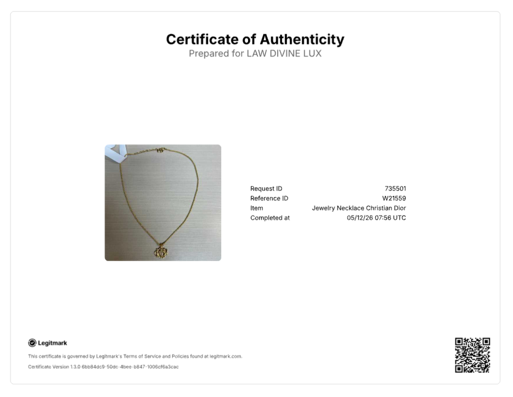 Christian Dior Vintage Script Monogram Insignia Pendant Necklace W21559