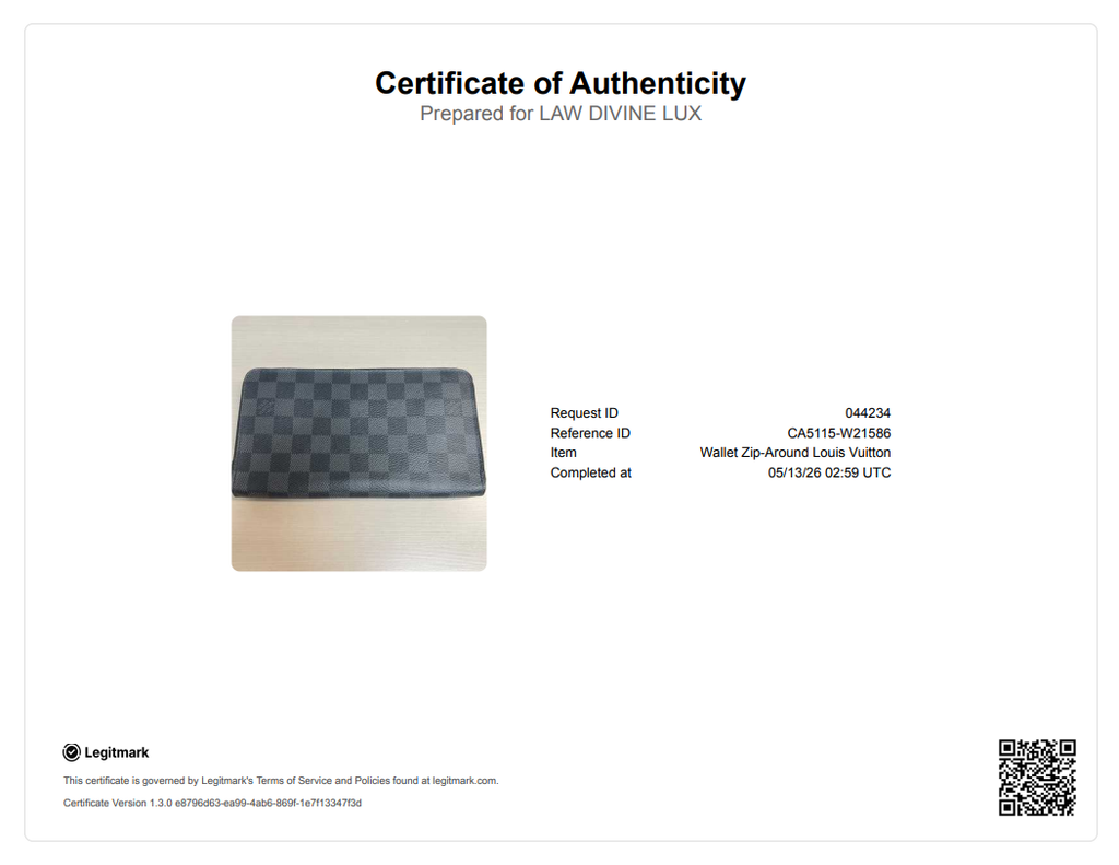 Damier Graphite Zippy Organizer Wallet W21586
