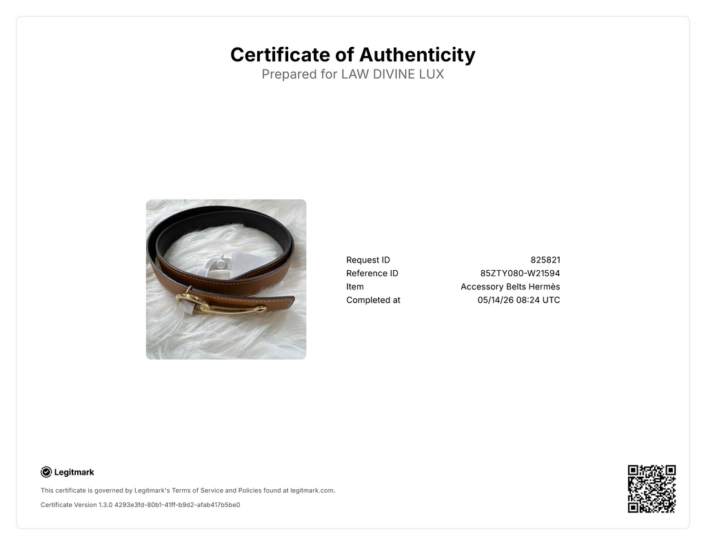 Hermes Gamma Reversible Leather Belt W21594