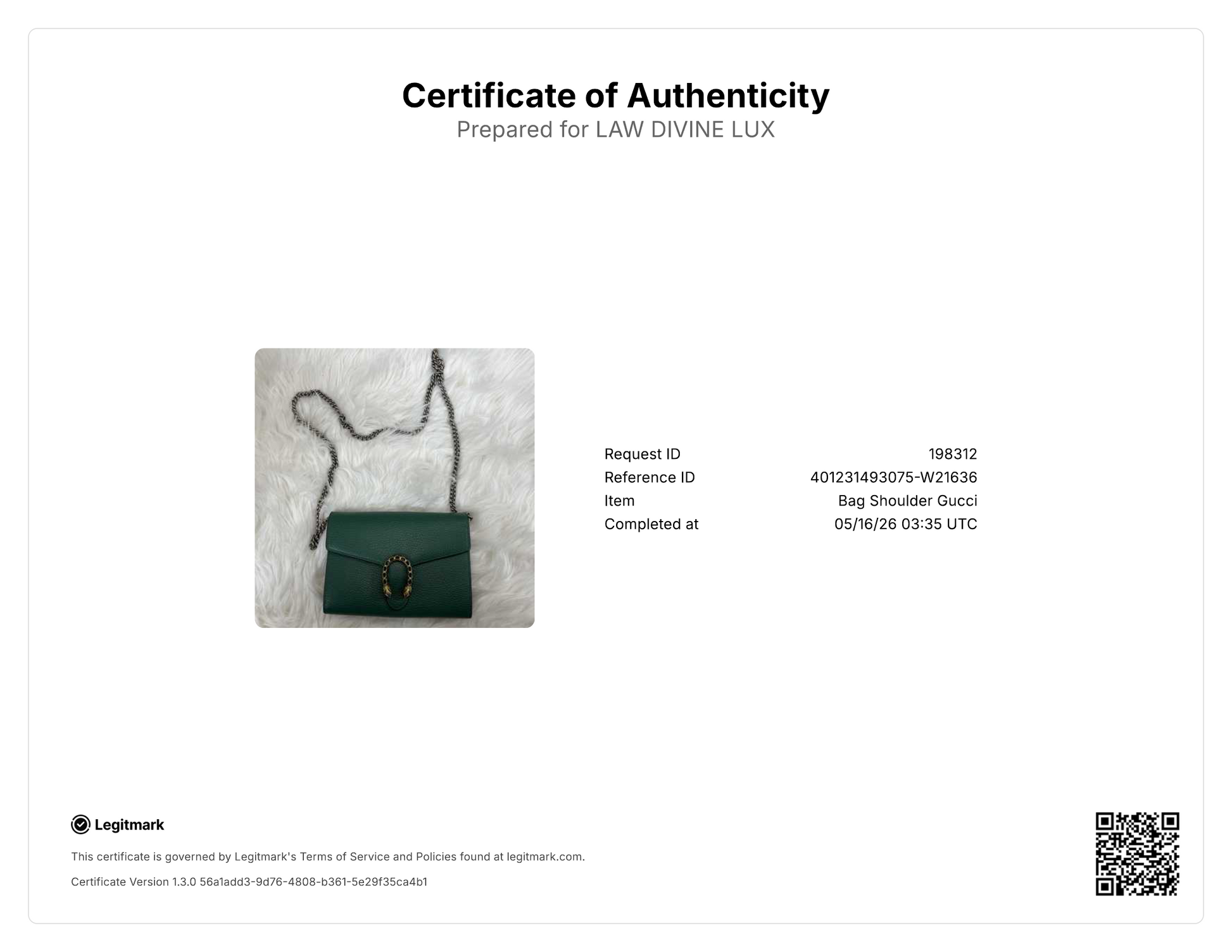Gucci Dionysus Textured Leather Chain Wallet W21636