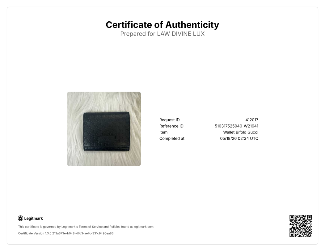 Gucci Microguccissima Leather Trifold Wallet (Black) W21641