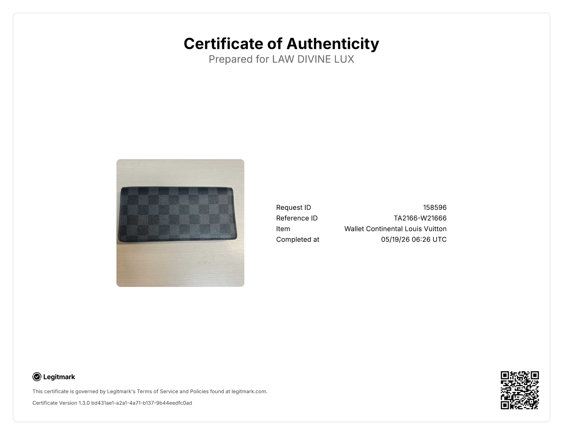 Louis Vuitton Brazza Wallet W21666