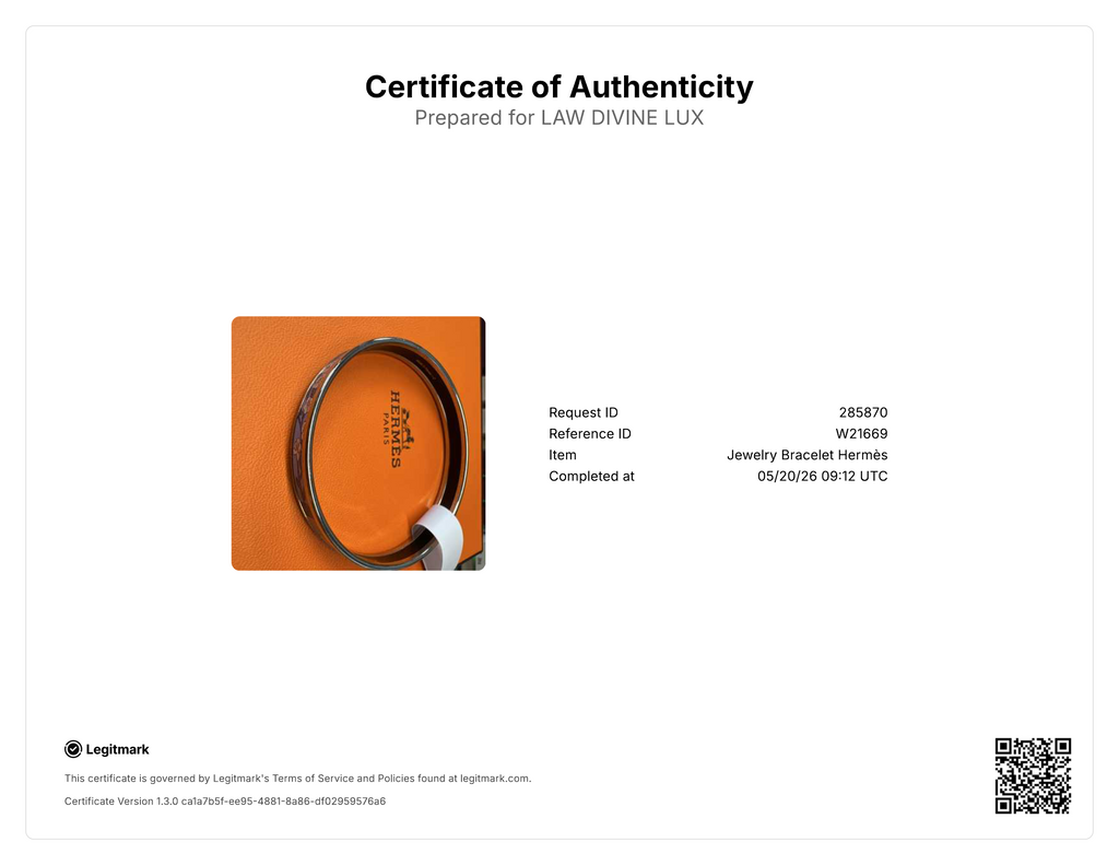 Hermes Les Cles Printed Enamel Narrow Bracelet W21669