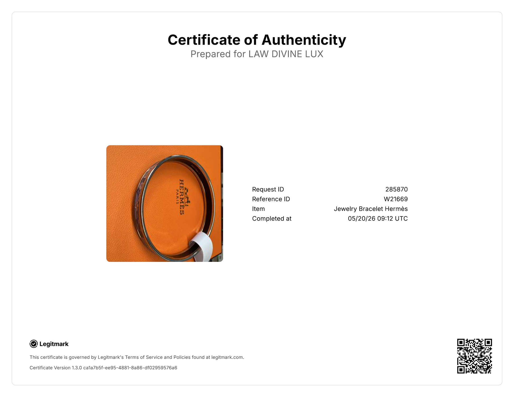 Hermes Les Cles Printed Enamel Narrow Bracelet W21669