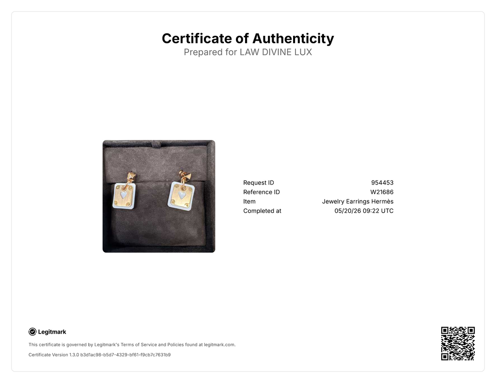 Hermes Ace of Hearts Earrings W21686