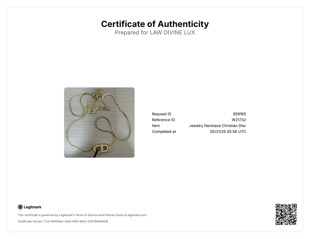 Dior Clair D Lune CD Pendant Necklace W21732