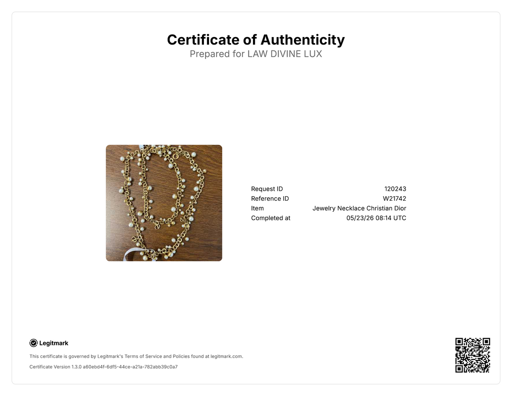 Dior Tribales Multi Layer Pearl Charm Long Necklace W21742