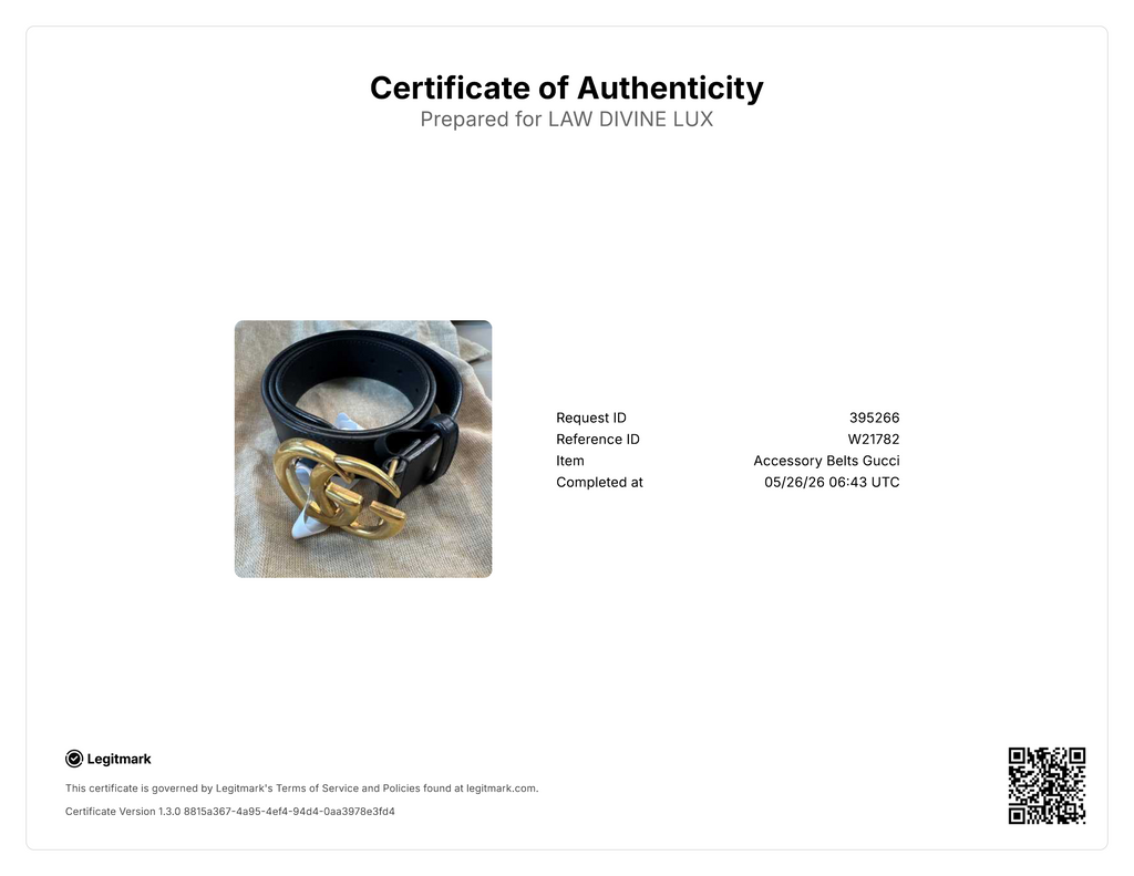 Gucci Calfskin Double G Belt Black W21782