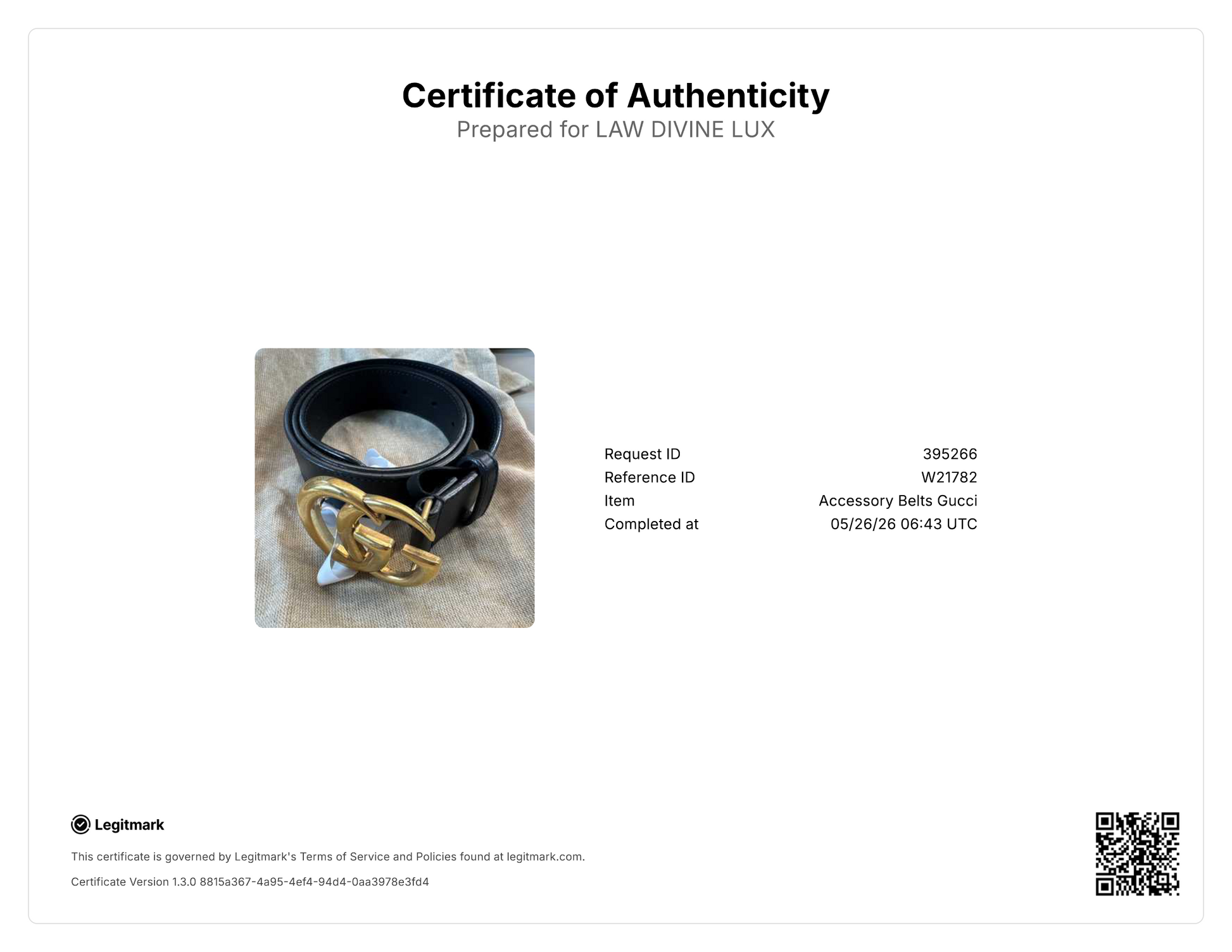 Gucci Calfskin Double G Belt Black W21782