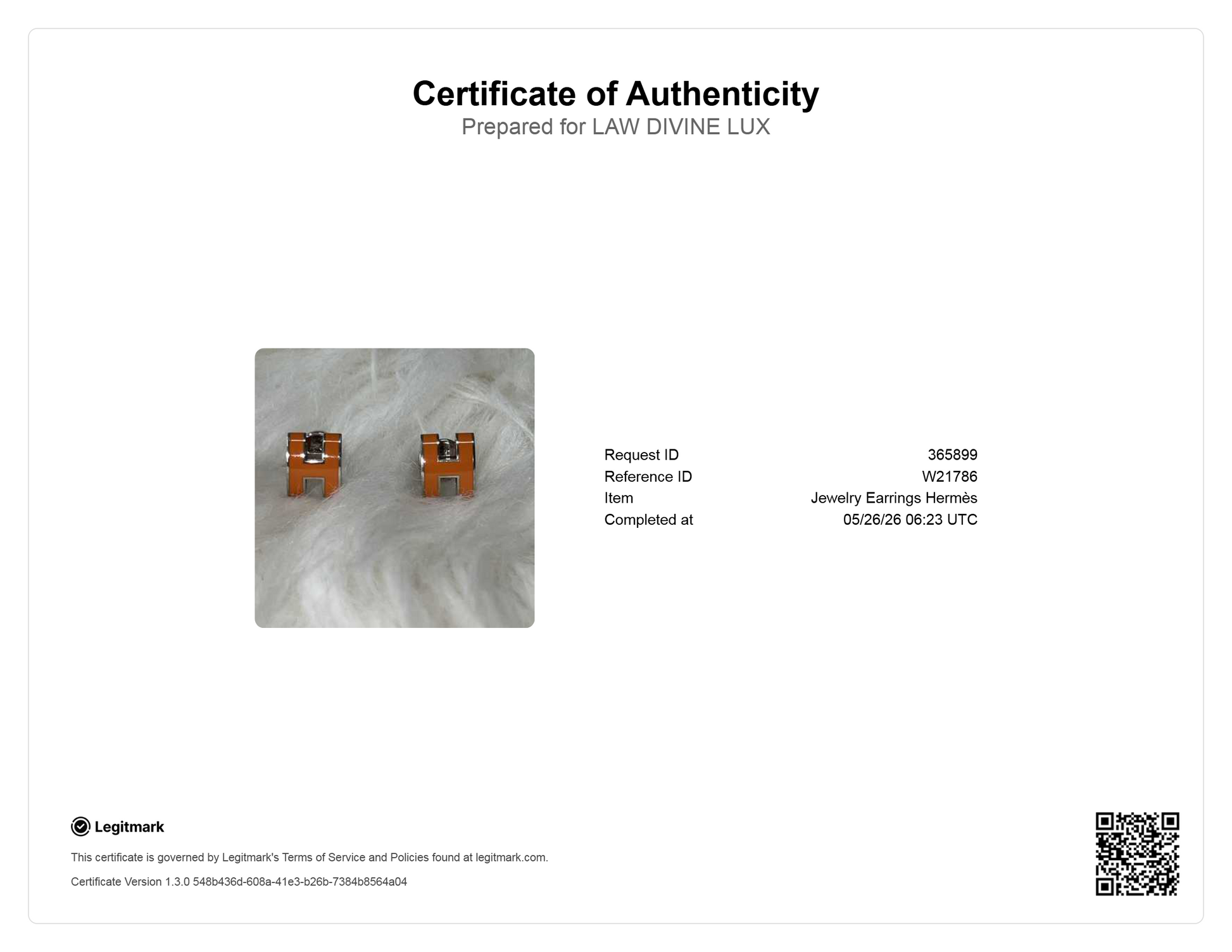 Hermes Pop H Earrings W21786
