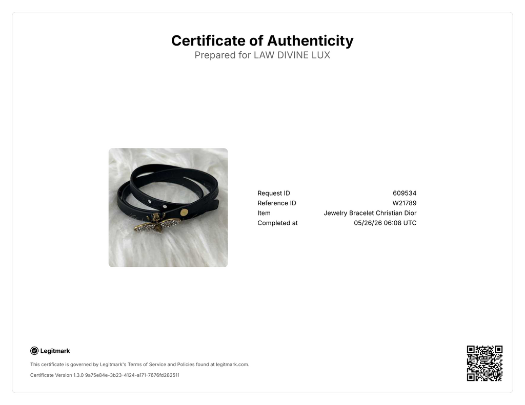 Dior Crystal Bee Triple Loop Bracelet W21789