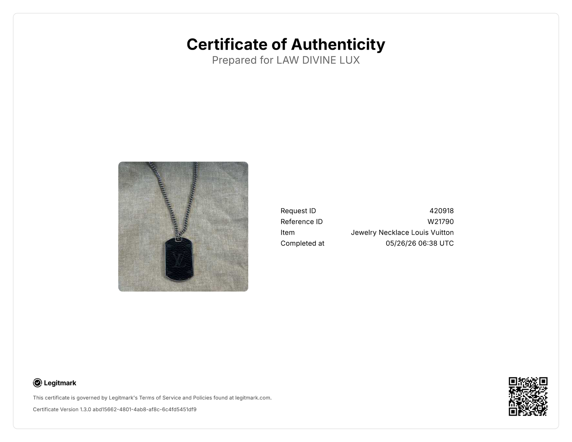 Monogram Eclipse Plate Necklace W21790