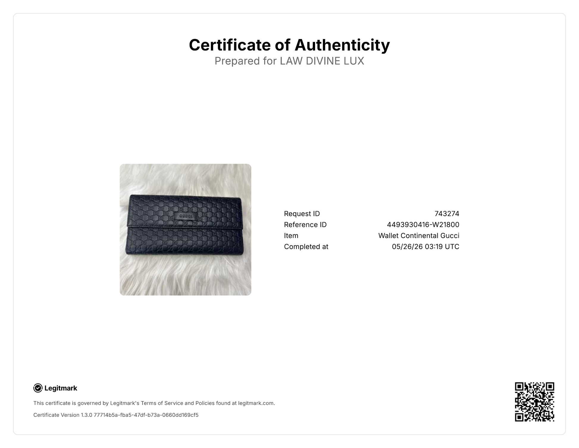 Gucci Microguccissima Continental Wallet W21800