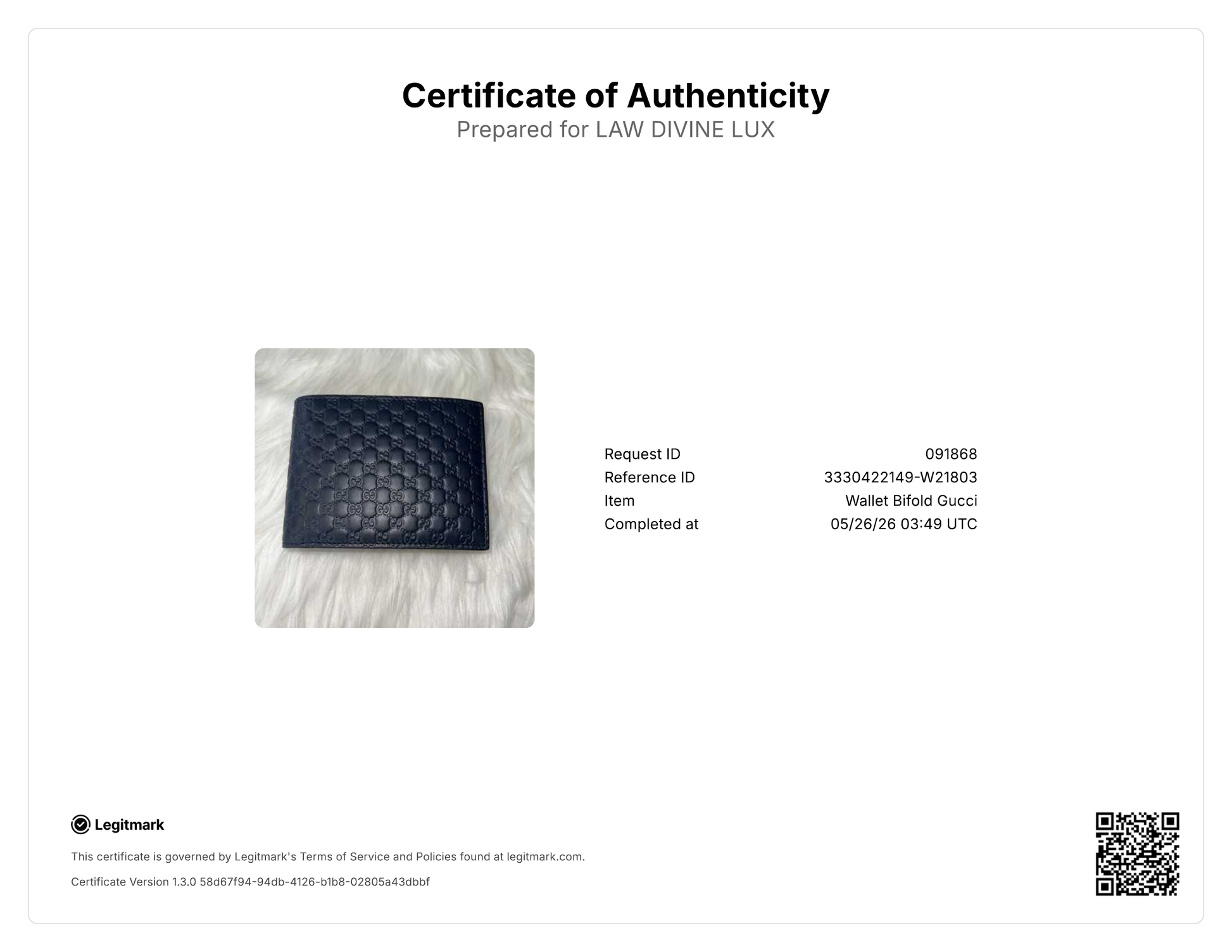 Gucci Microguccissima Leather Bi-Fold Wallet W21803