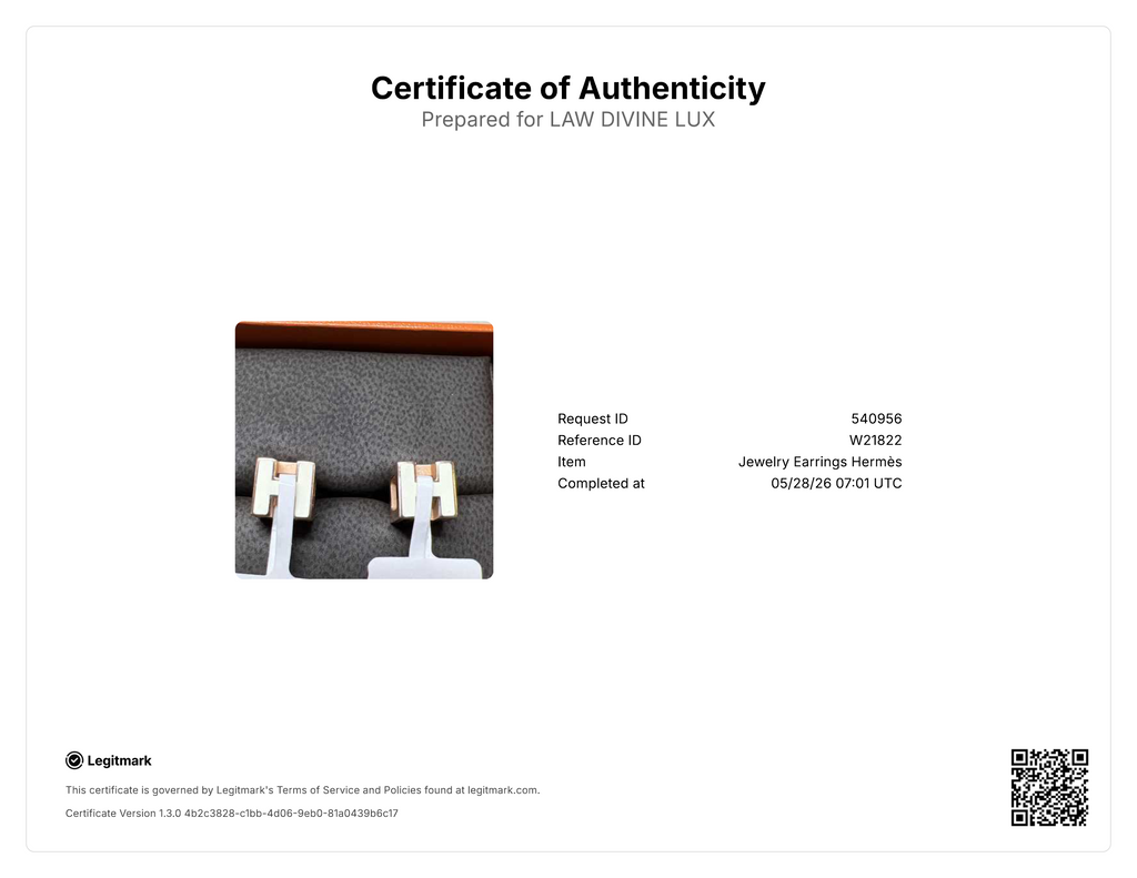 Hermes Cage d'H H Cube Stud Earrings W21822