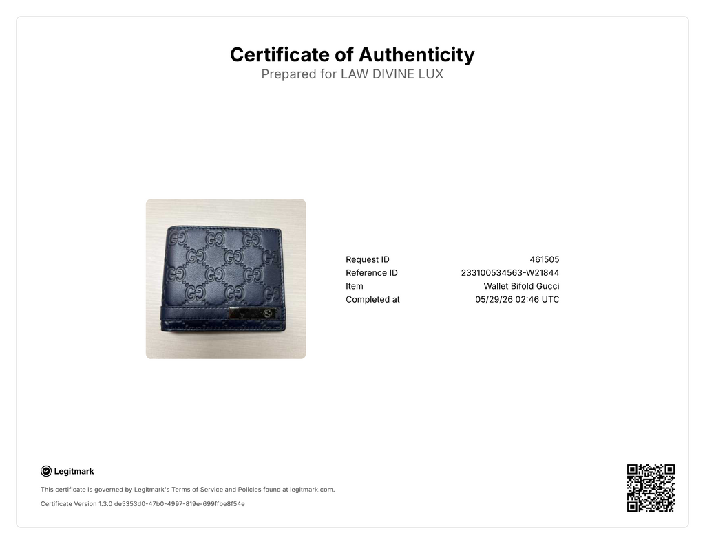 Gucci Guccissima Metal Bar Bi-Fold Wallet W21844