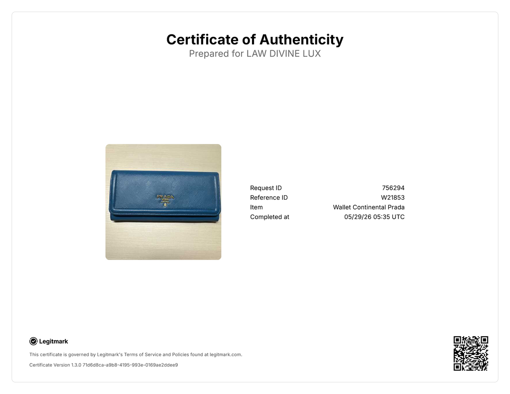 Prada Saffiano Metal Continental Flap Wallet W21853