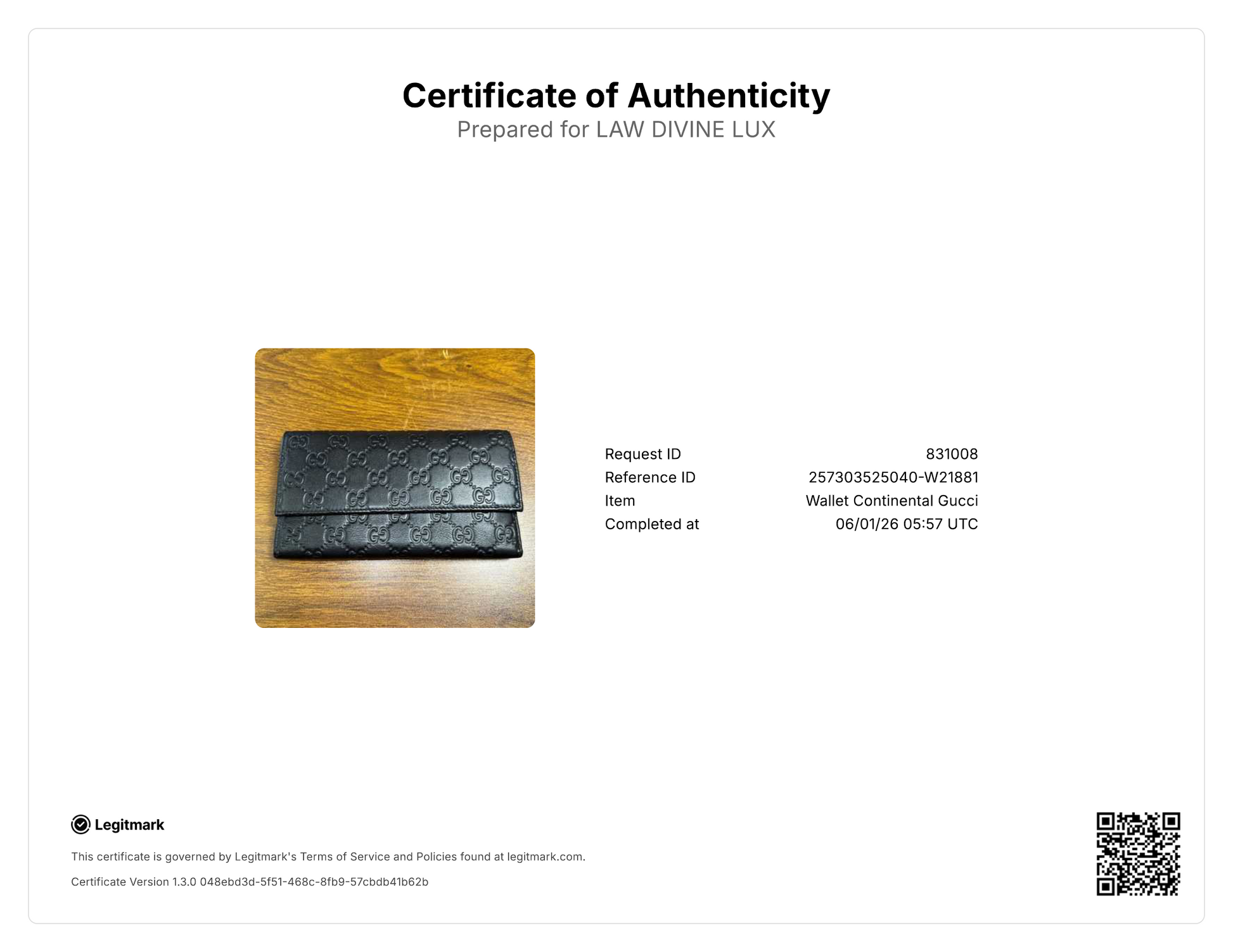 Gucci Guccissima Flap Wallet W21881