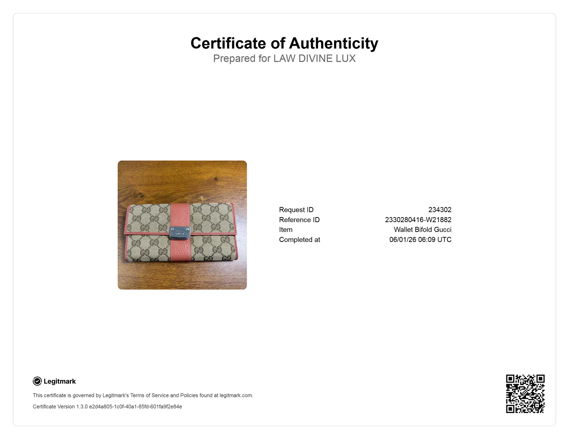 Gucci GG Canvas Metal Bar Continental Flap Wallet W21882