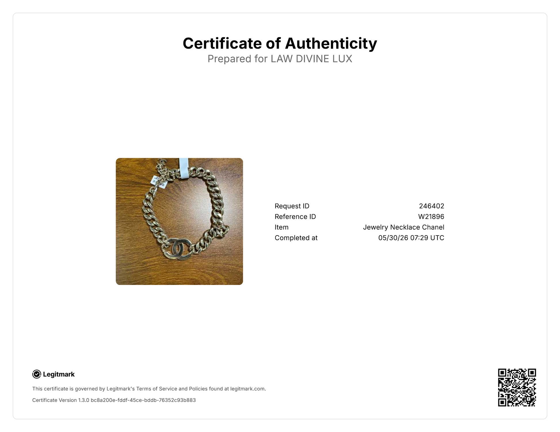Chanel Paris Interlocking CC Curb Chain Bracelet W21896