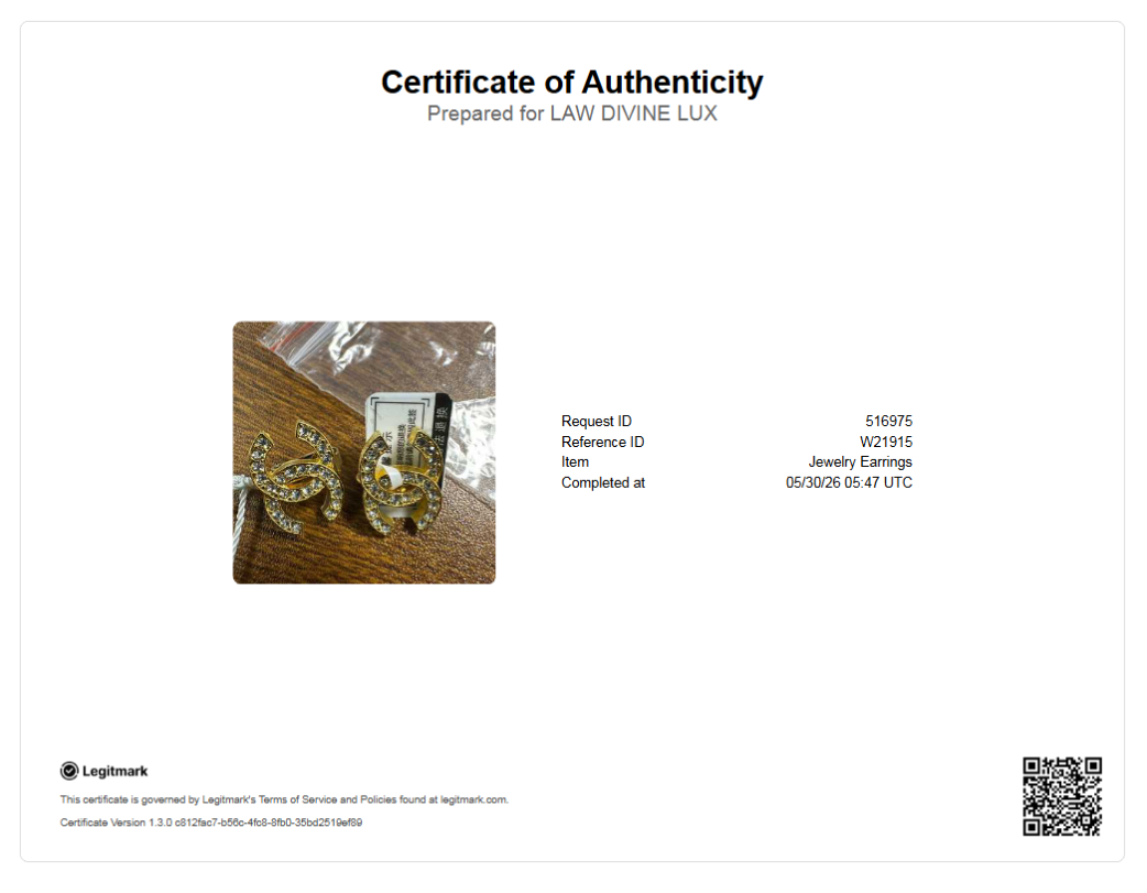 Chanel Strass Rhinestone Interlocking CC Clip-On Earrings W21915