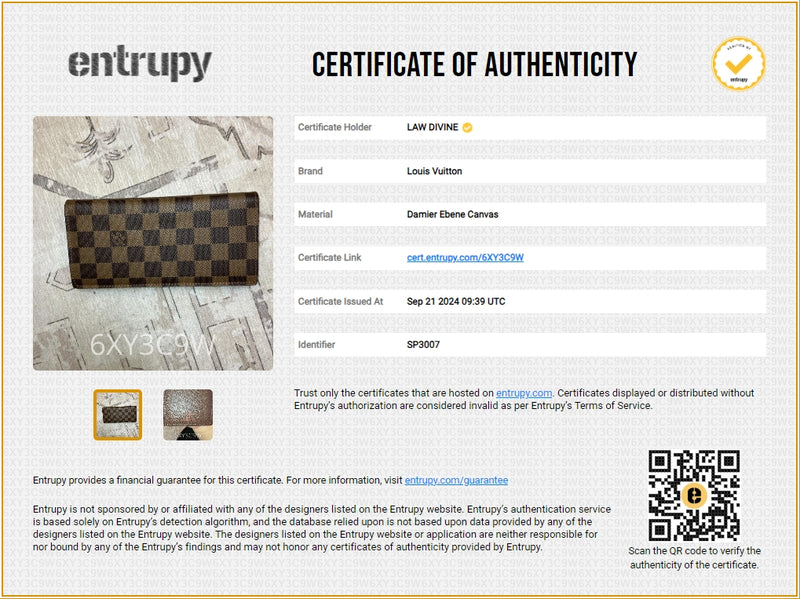 Louis Vuitton Damier Ebene Brazza Wallet