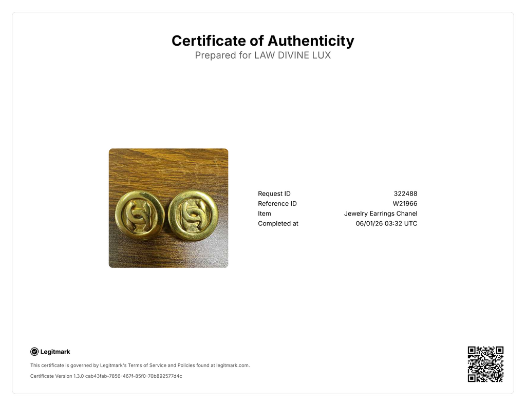 Chanel Vintage CC Double Rim Round Clip-On Earrings W21966