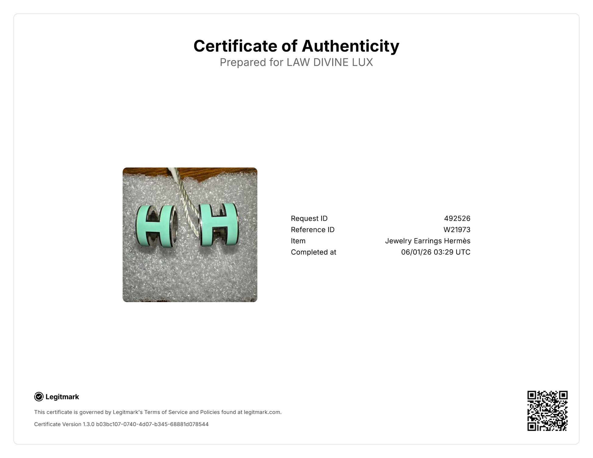 Hermes Pop H Earrings W21973