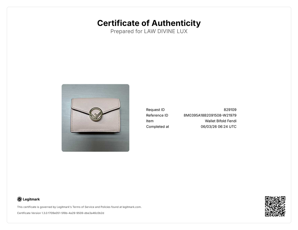 F is Fendi Micro Trifold Wallet W21979