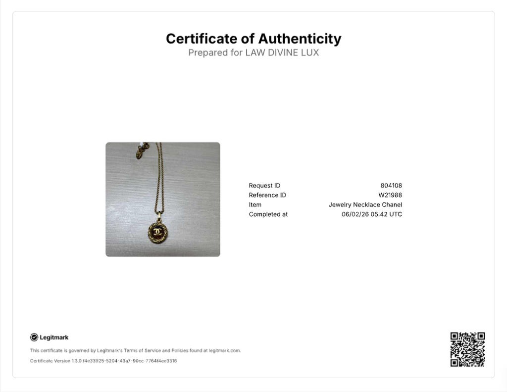 CHANEL CC Logo Large Round Pendant Necklace W21988