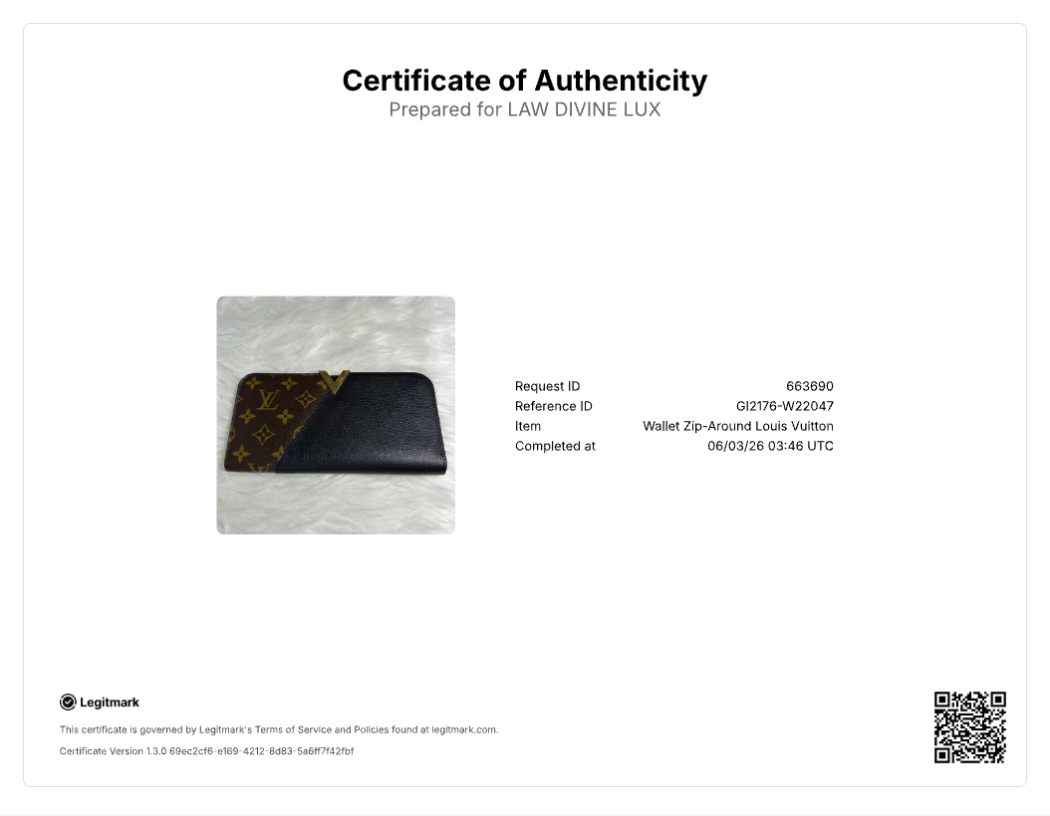Louis Vuitton Monogram Canvas Kimono Wallet W22047