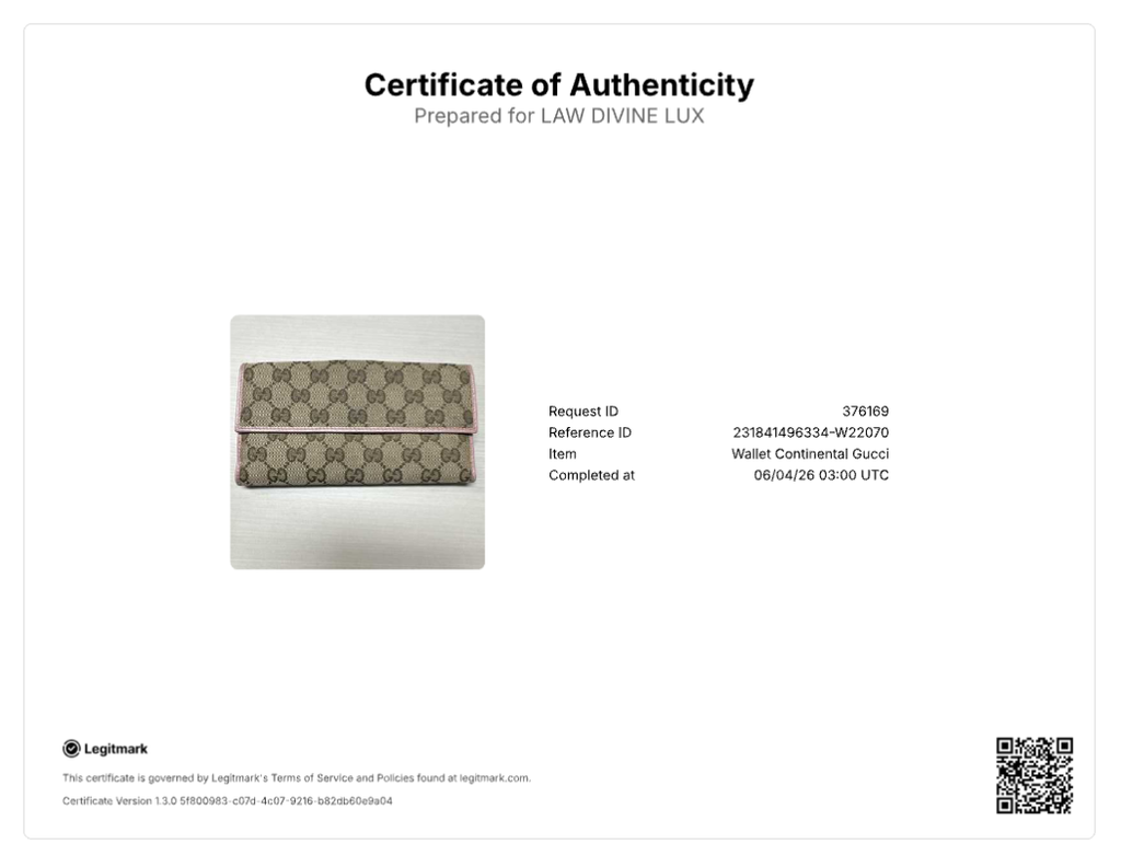 Gucci GG Canvas Continental Wallet W22070