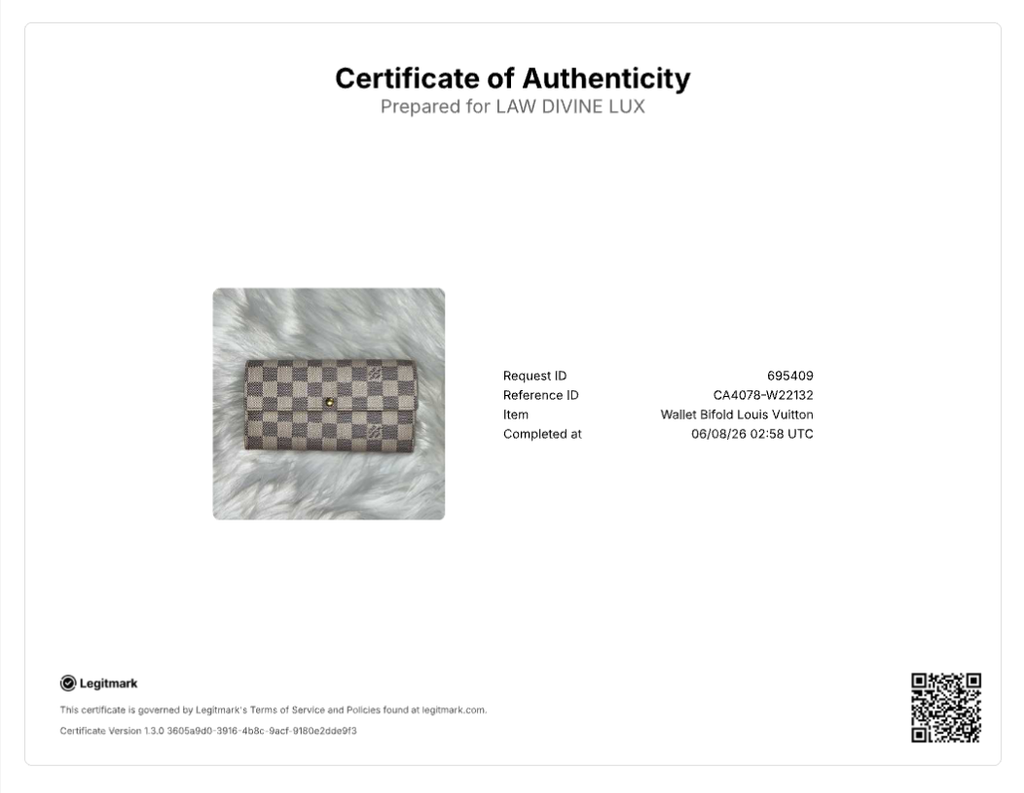 Louis Vuitton Damier Azur Canvas Sarah Wallet W22132