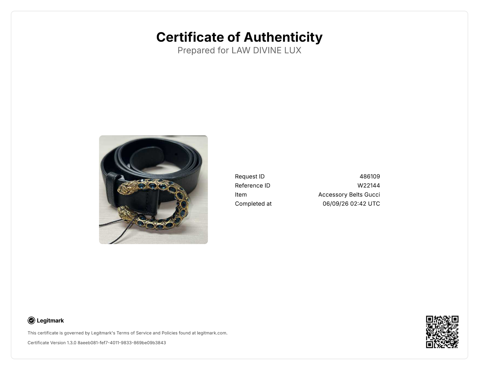 Gucci Dionysus Crystal Embellished Leather Belt W22144