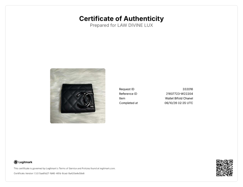 Chanel Cambon Ligne Compact Wallet W22204
