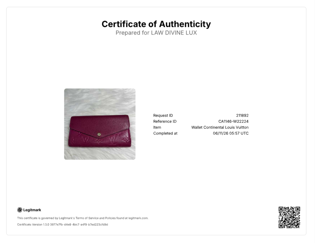 Louis Vuitton Monogram Empreinte Sarah Wallet W22224