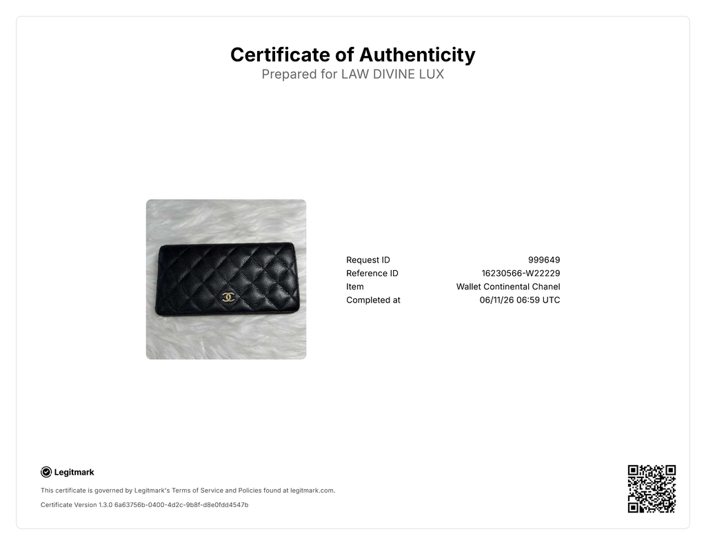 Chanel Caviar Quilted Yen Wallet W22229