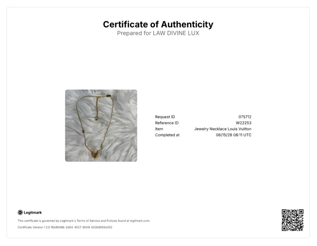Louis Vuitton Essential V Necklace W22253