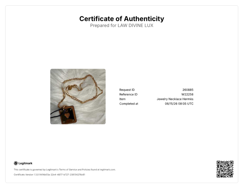 Hermès "As de Coeur" Pendant Necklace W22258