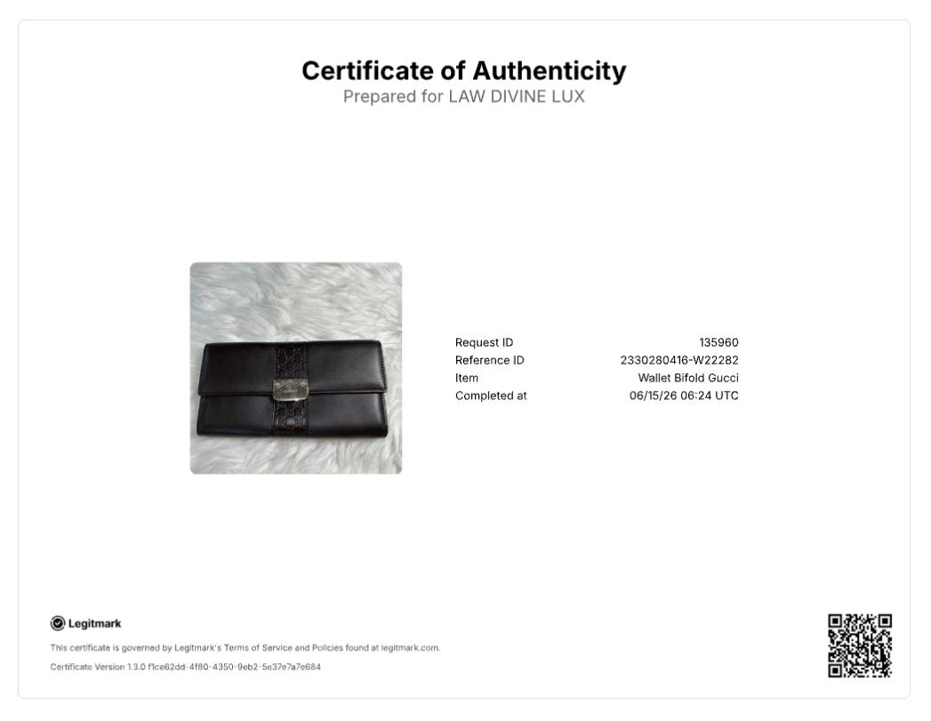Gucci Dark Brown Smooth Leather Continental Wallet with Guccissima Monogram Stripe Accent W22282