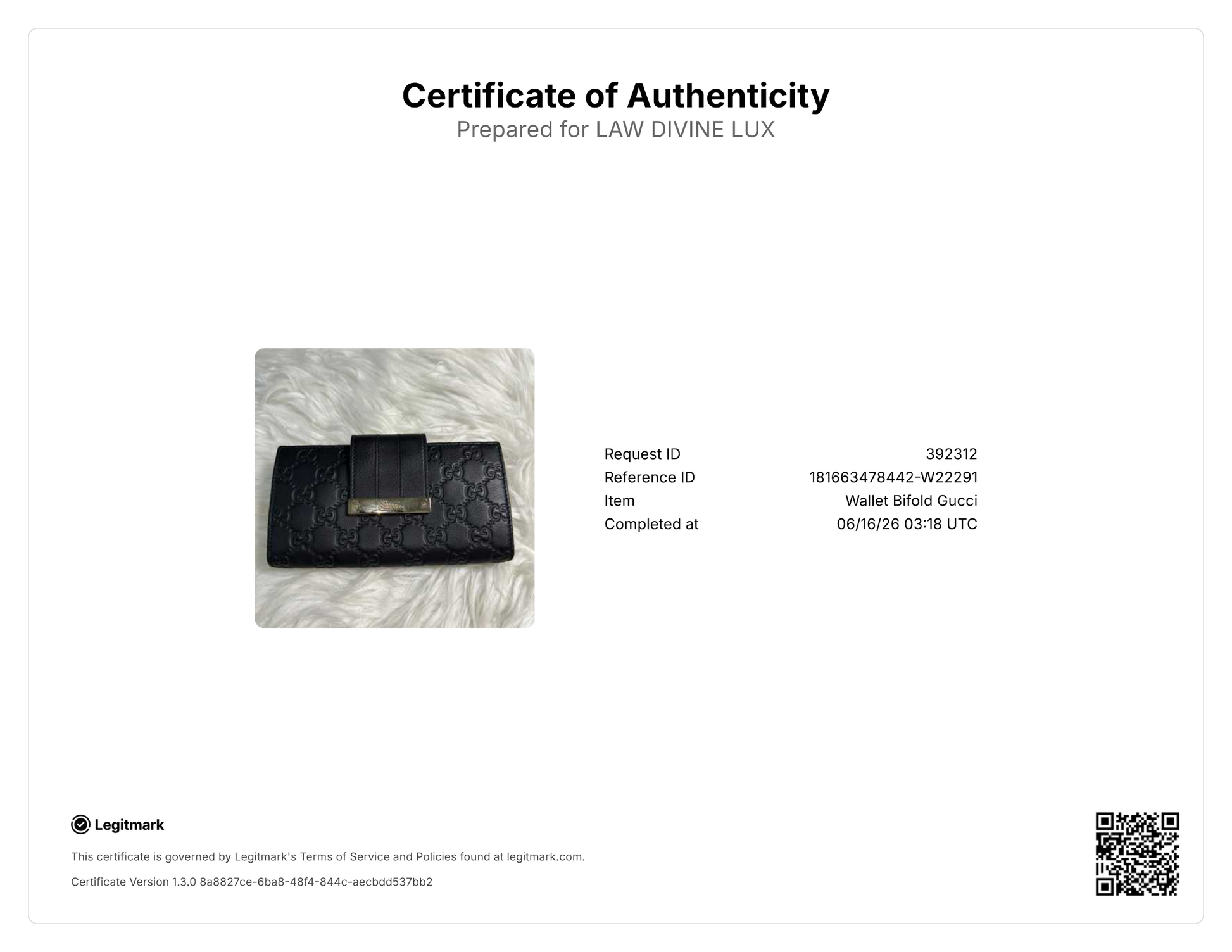 Gucci Black Guccissima Leather Metal Bar Continental Wallet W22291
