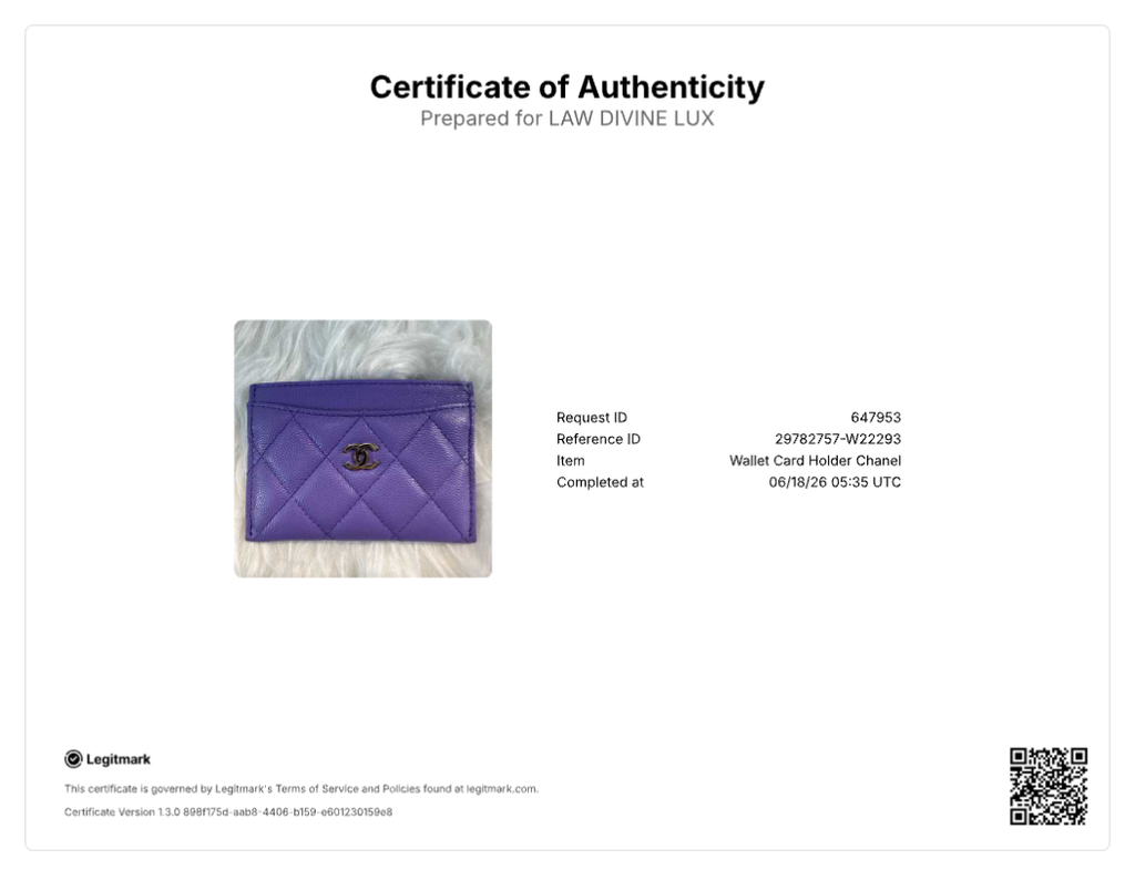 Chanel Classic Quilted Flat Card Holder W22293