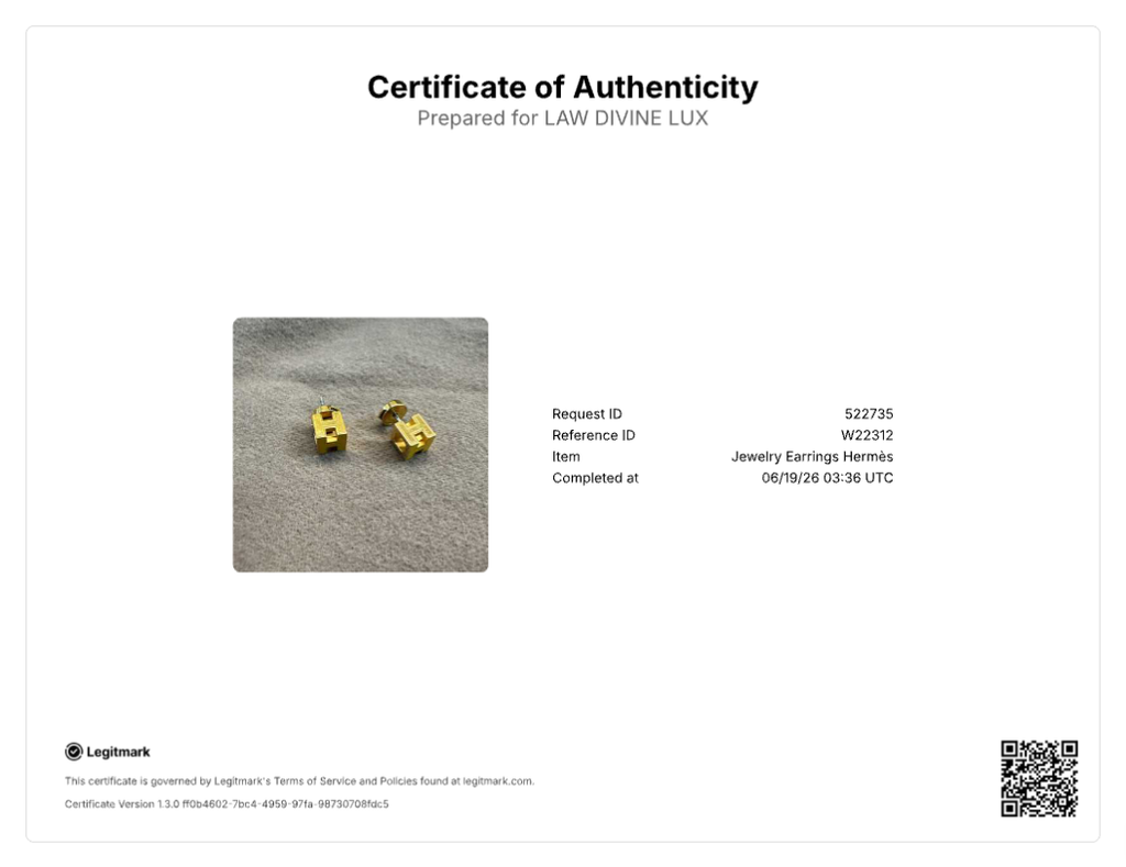 Hermès Cage d'H Cube Stud Earrings W22312