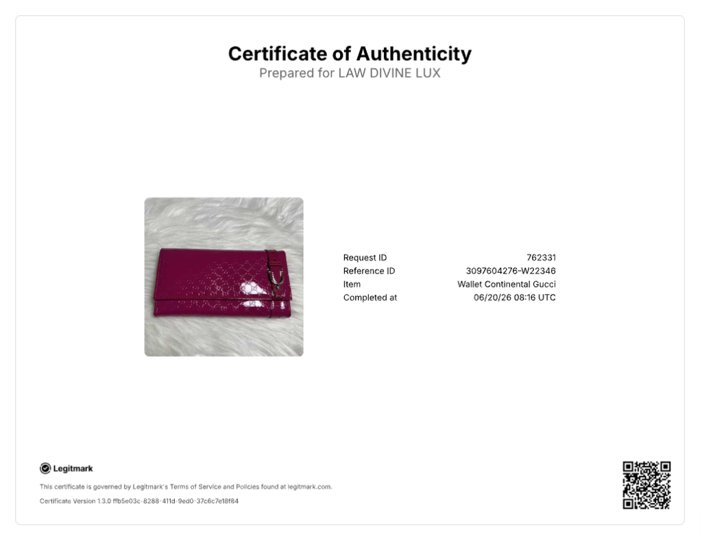 Gucci "Nice" Microguccissima Patent Leather Continental Wallet W22346