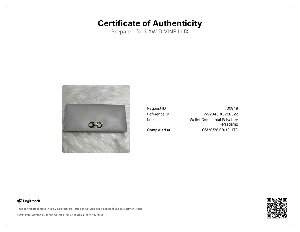 Ferragamo Gancini Icona Saffiano Flap Wallet W22348