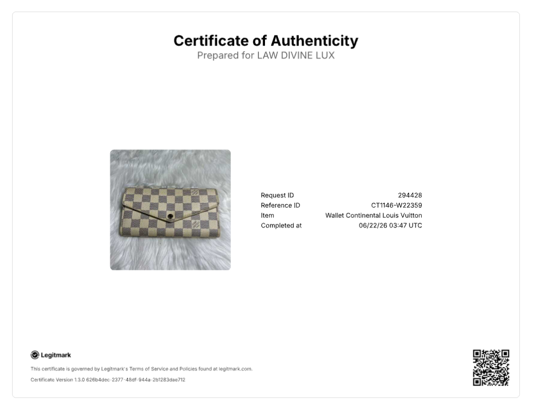 Louis Vuitton Damier Azur Sarah Wallet W22359